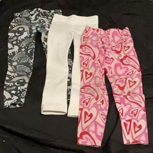 Cute mixing match three-piece leggings set